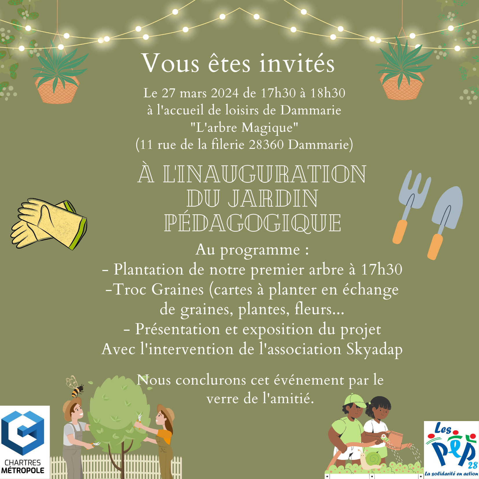 Invitation jardin pedagogique
