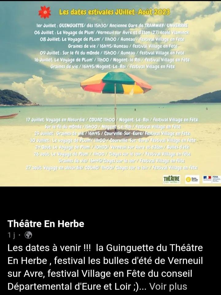 Programme du Théâtre en Herbe